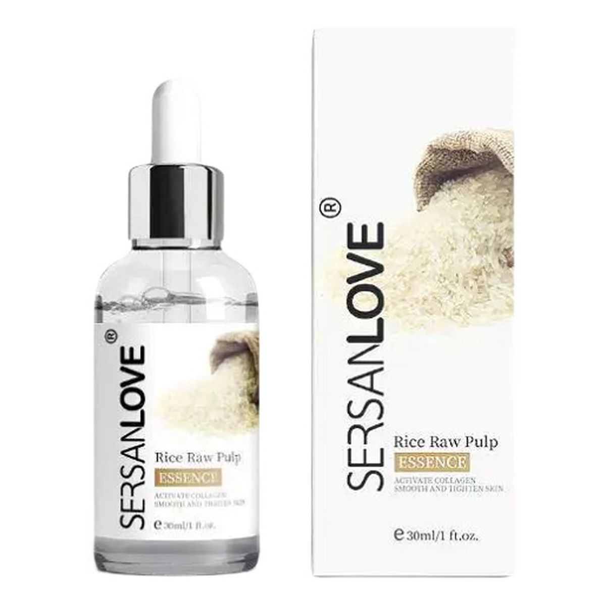 Sersanlove Serum przeciwstarzeniowe z ekstraktem z ryżu i kwasem hialuronowym 30ml