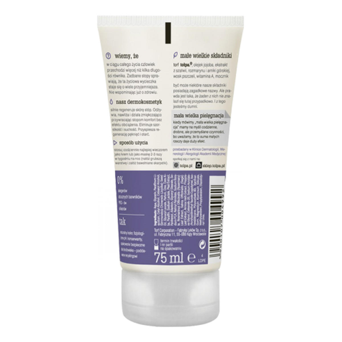 Tołpa Med Regenerujący Krem Maska Do Stóp 75ml