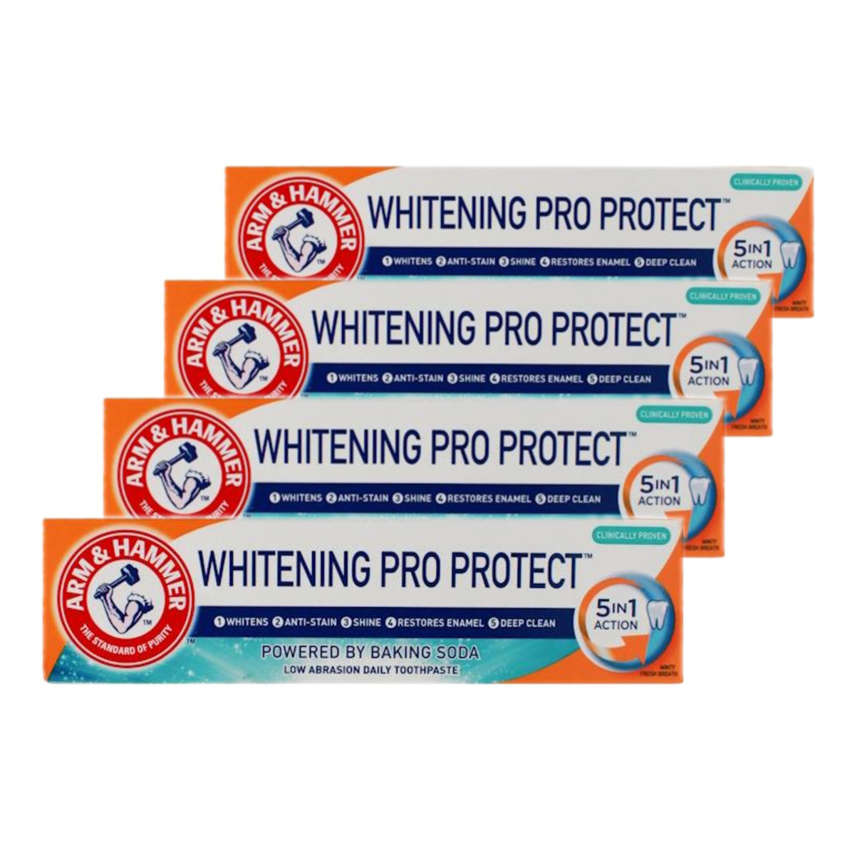 ARMS&HAMMER Whitening Pro Protect Pasta do zębów wybielająca 4x75ml