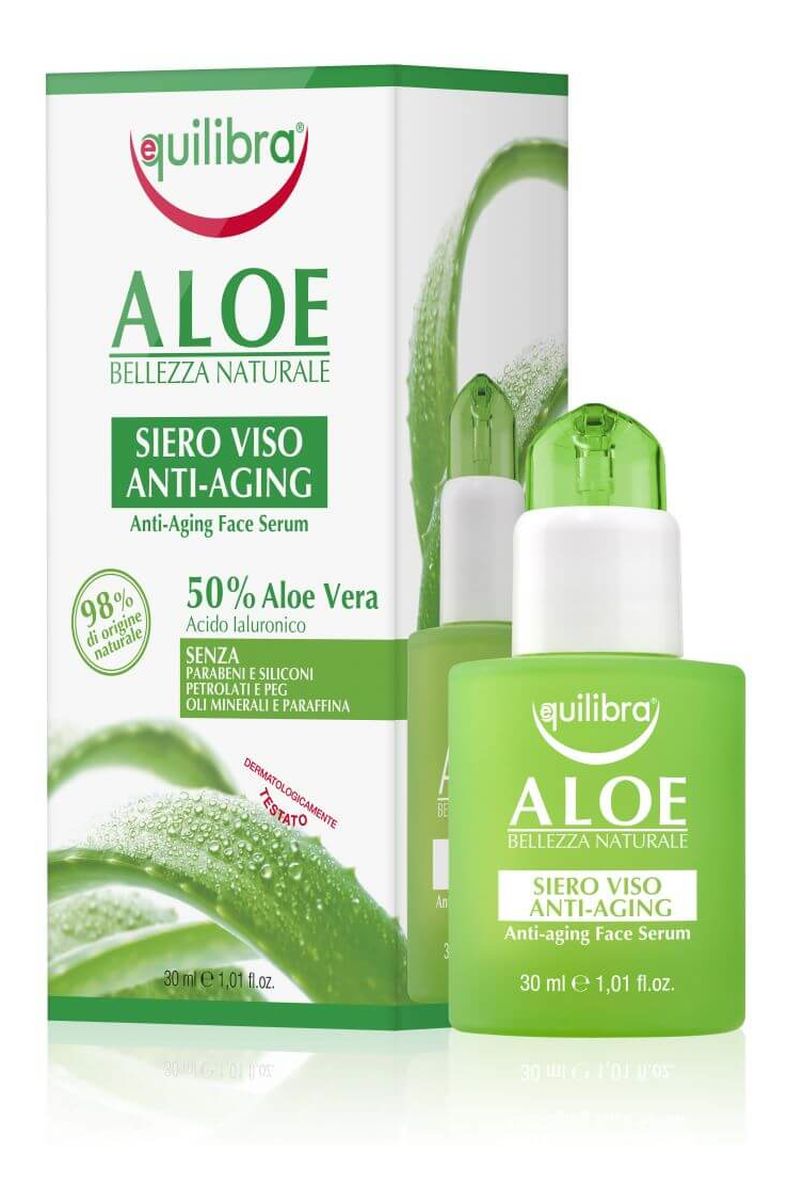 aloesowe przeciwstarzeniowe serum do twarzy z kwasem hialuronowym