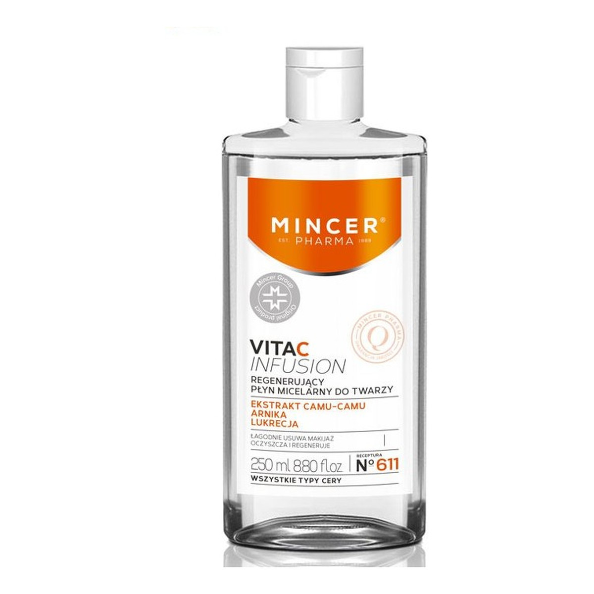 Mincer Pharma Vita C Infusion Płyn micelarny regenerujący do twarzy 611 250ml