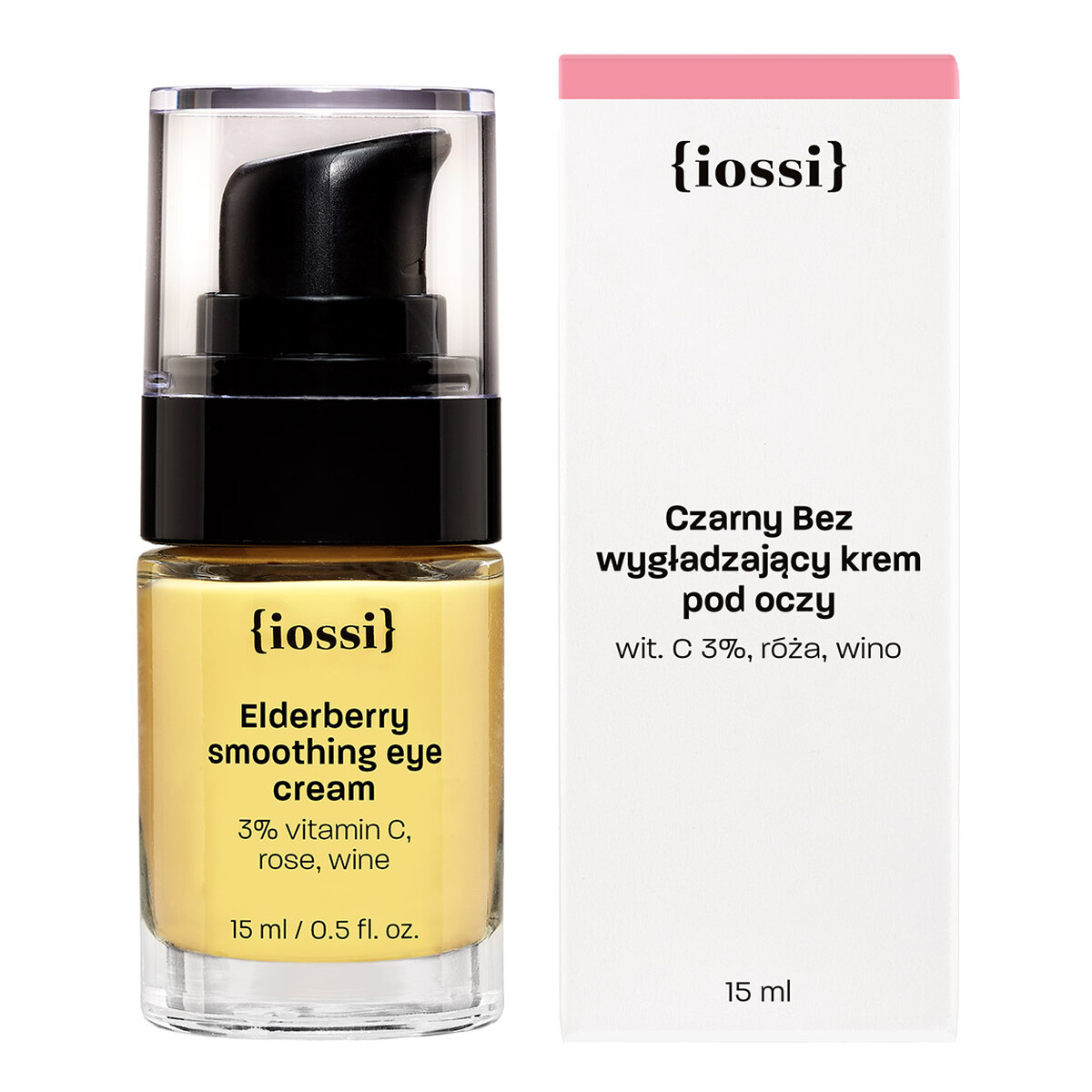 Iossi Wygładzający krem pod oczy Czarny Bez witamina C 15ml