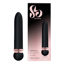 Satisfaction rechargeable bullet wibrator pociskowy black