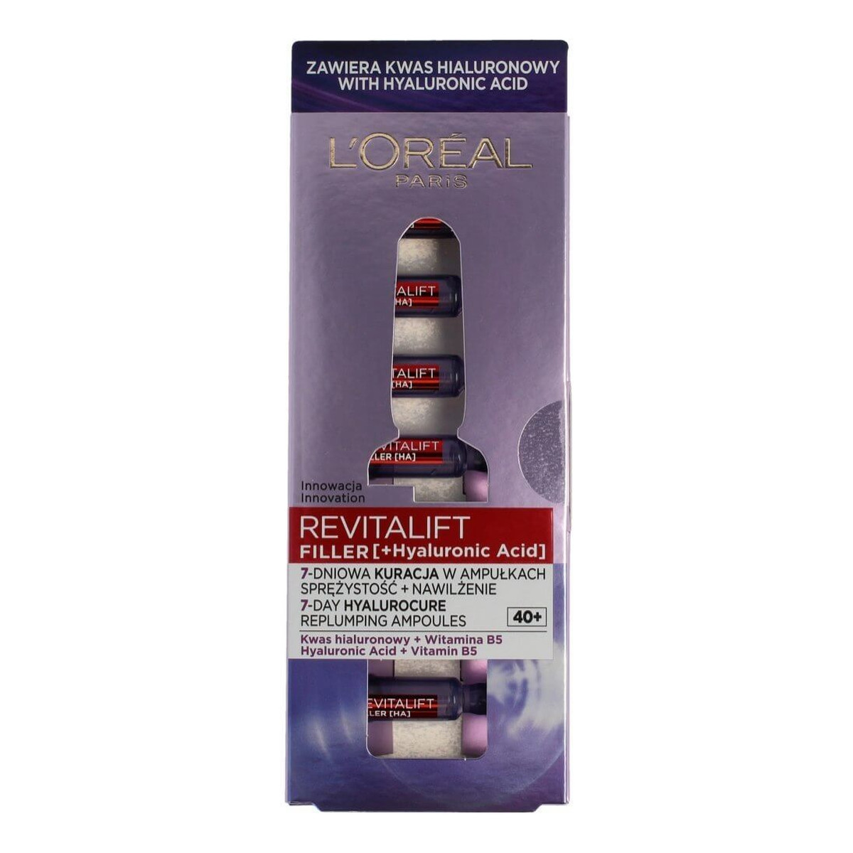 L'Oreal Paris Revitalift Filler 40+ 7-dniowa kuracja przeciwzmarszczkowa w ampułkach 7x1ml 7ml