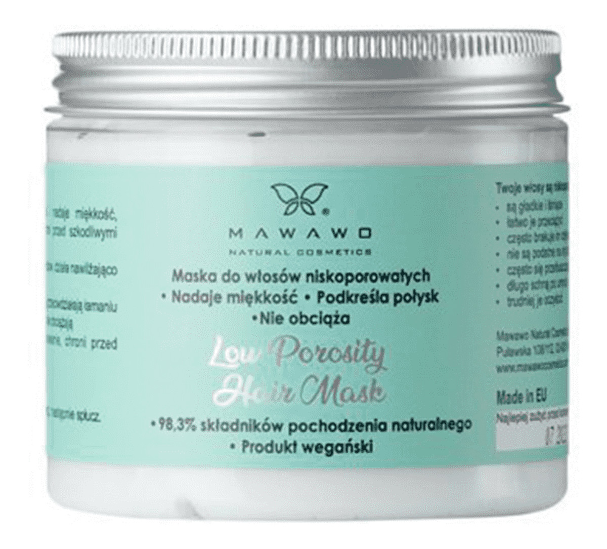 Maska do włosów niskoporowatych Low porosity hair mask