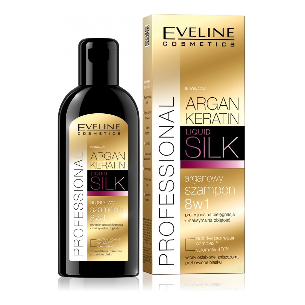 Eveline Liquid Silk Argan + Keratin Arganowy Szampon 8w1 150ml