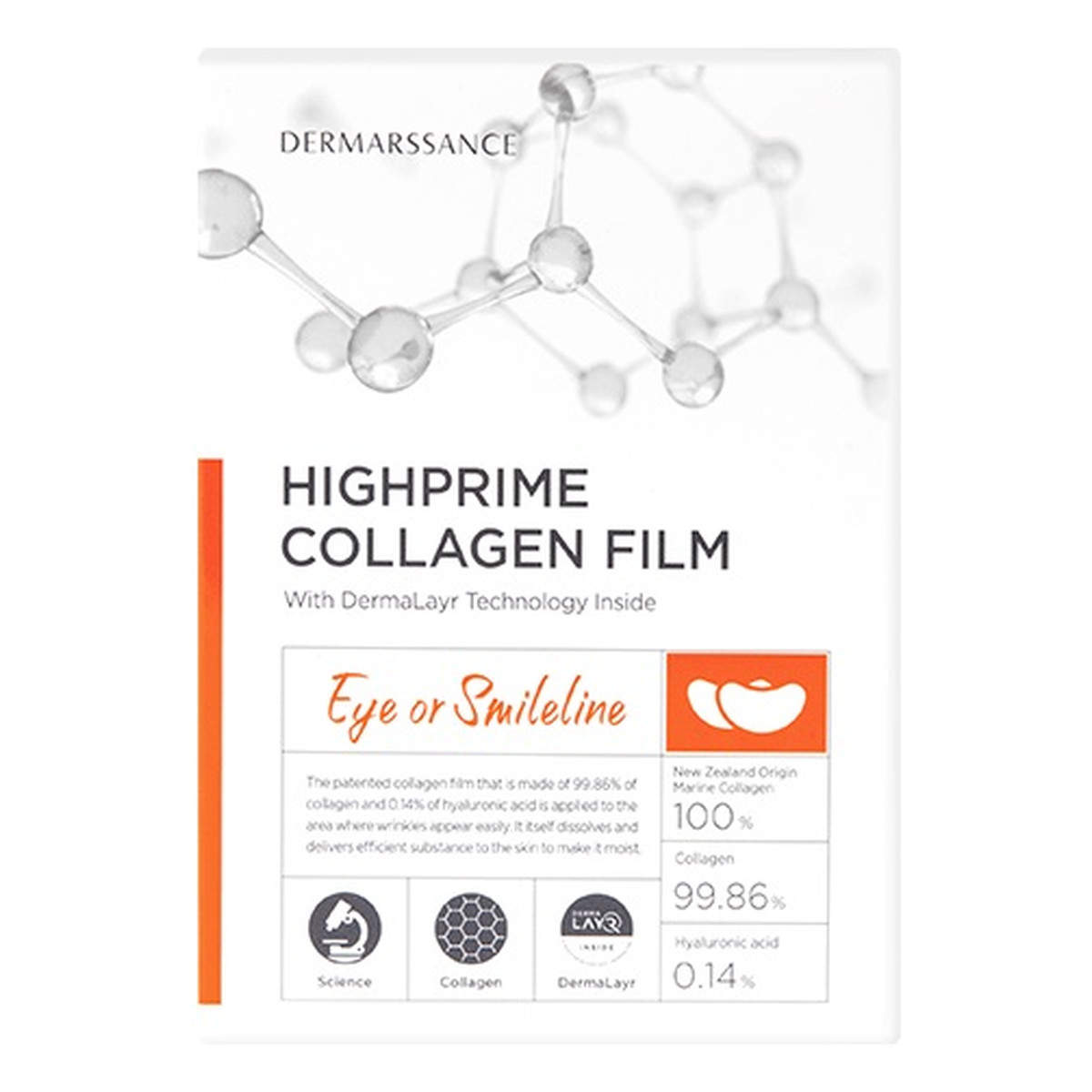 Dermarssance Highprime collagen film eye or smileline płatki pod oczy lub bruzdy nosowe 5szt.