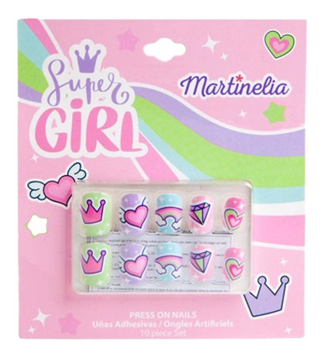 Super girl false nails sztuczne paznokcie dla dzieci 10szt