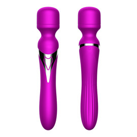 Stymulator-silicone dual massager stymulator o podwójnym zastosowaniu purple