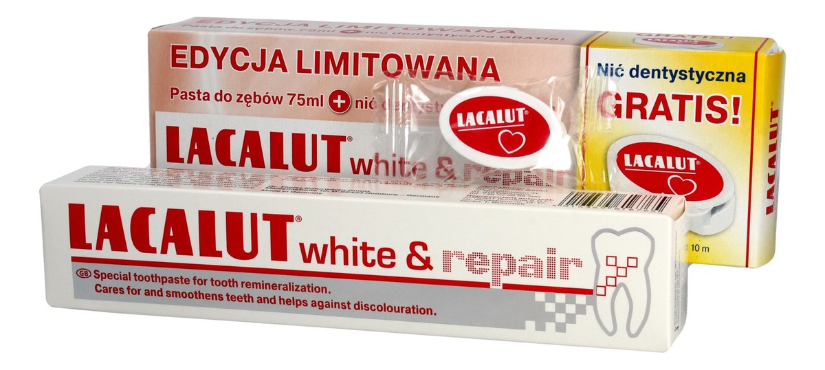 Pasta do zębów wybielająco-naprawcza + nić dentystyczna