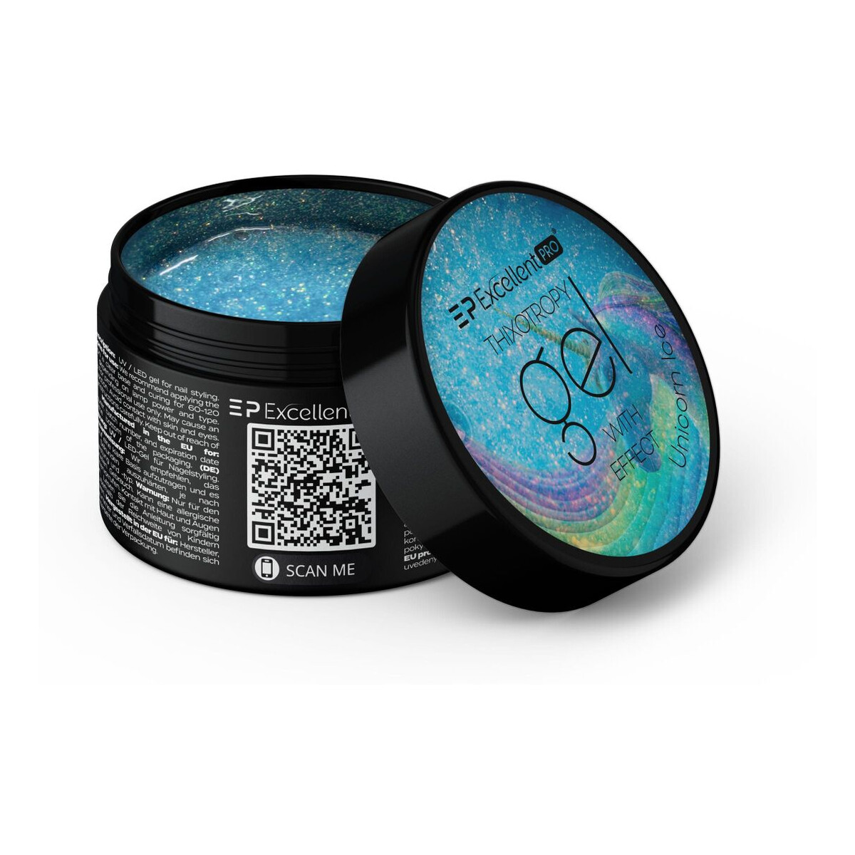 Excellent PRO Thixotropy Gel With Effect Żel budujący unicorn ice 50g