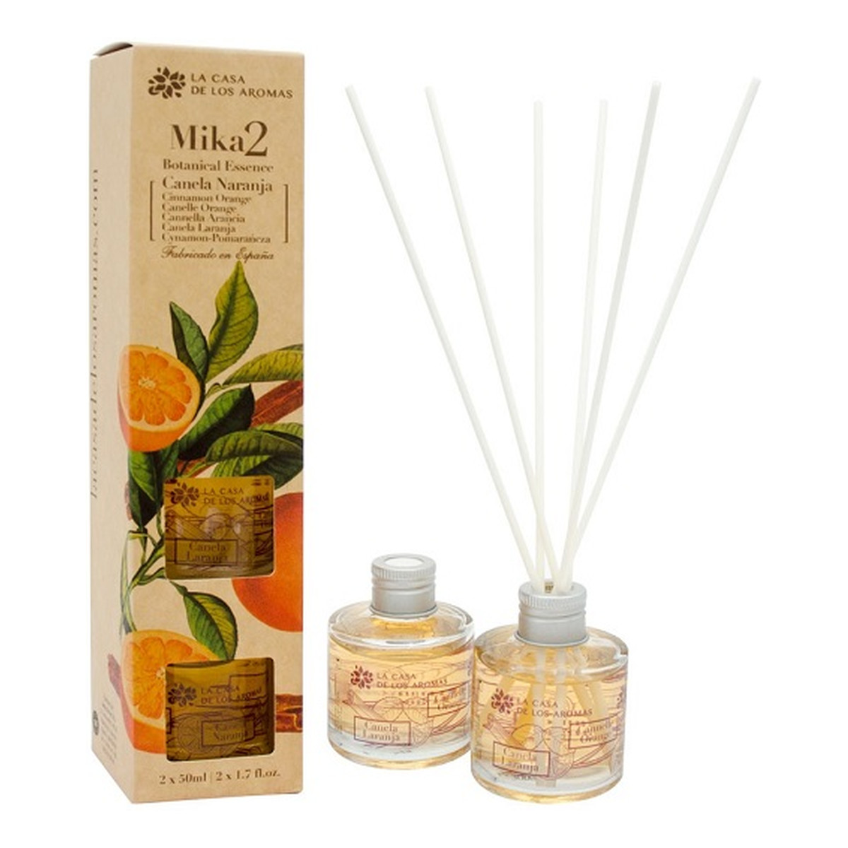 Flor De Mayo Botanical Essence olejek aromatyczny z patyczkami Cynamon z Pomarańczą 2x50ml 100ml