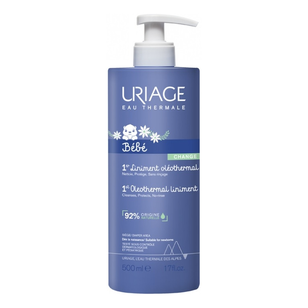 Uriage Bebe Oleothermal Liniment Oletermiczny Krem ​do Pielęgnacji Okolic Pieluszkowych 500ml