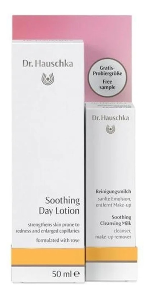 Zestaw soothing day lotion łagodzący balsam na dzień 50ml + soothing cleansing milk kojące mleczko do demakijażu 10ml