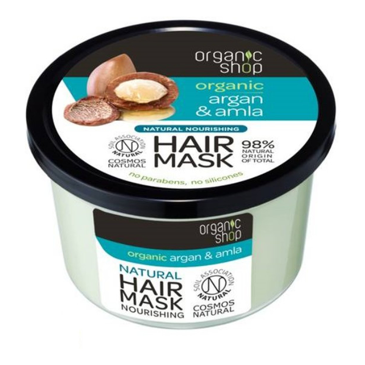 Organic Shop Odżywcza maska do włosów Argan & Amla 250ml