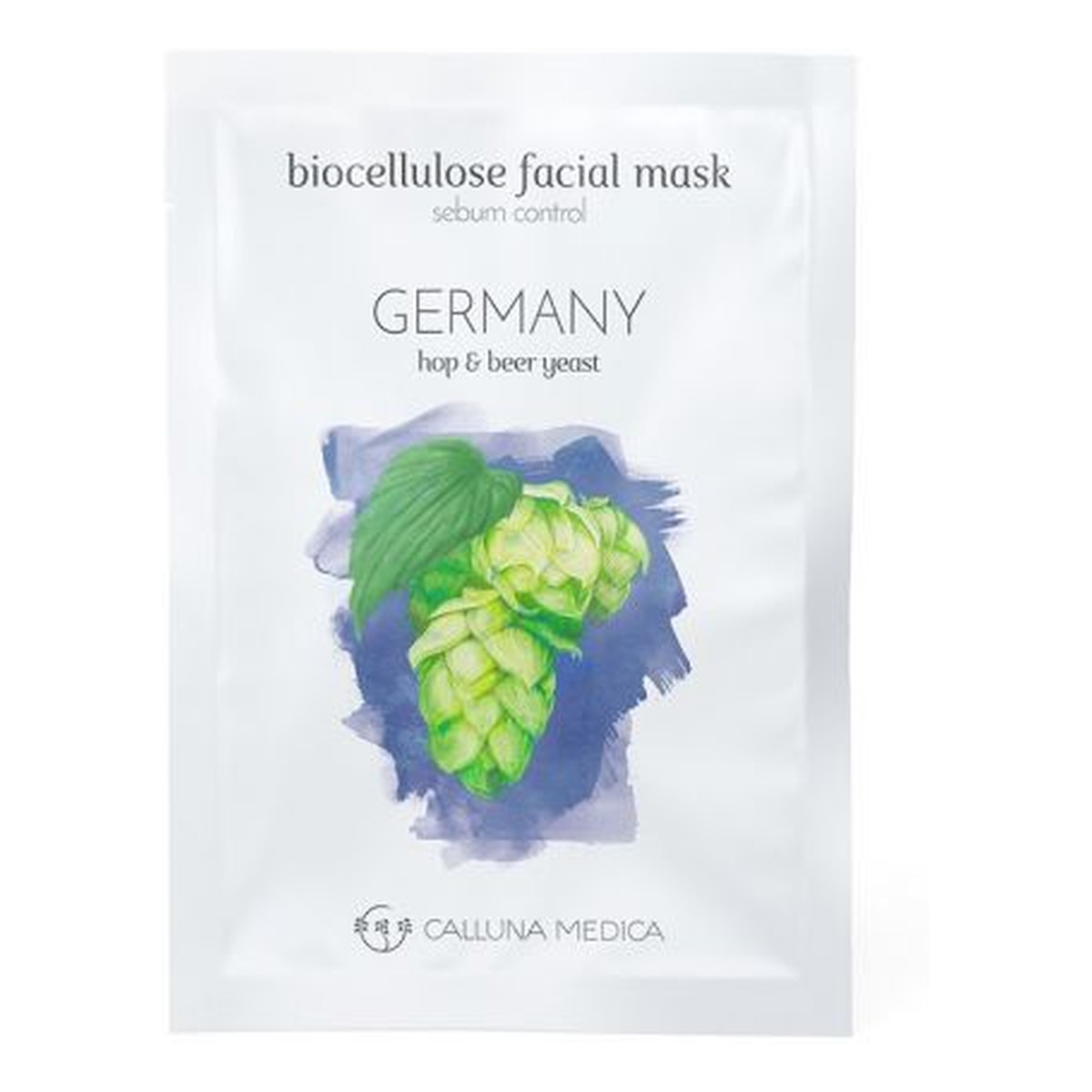 Calluna Medica Germany Sebum Control Biocellulose Facial Mask regulująca sebum maseczka z biocelulozy Hop & Beer Yeast 12ml