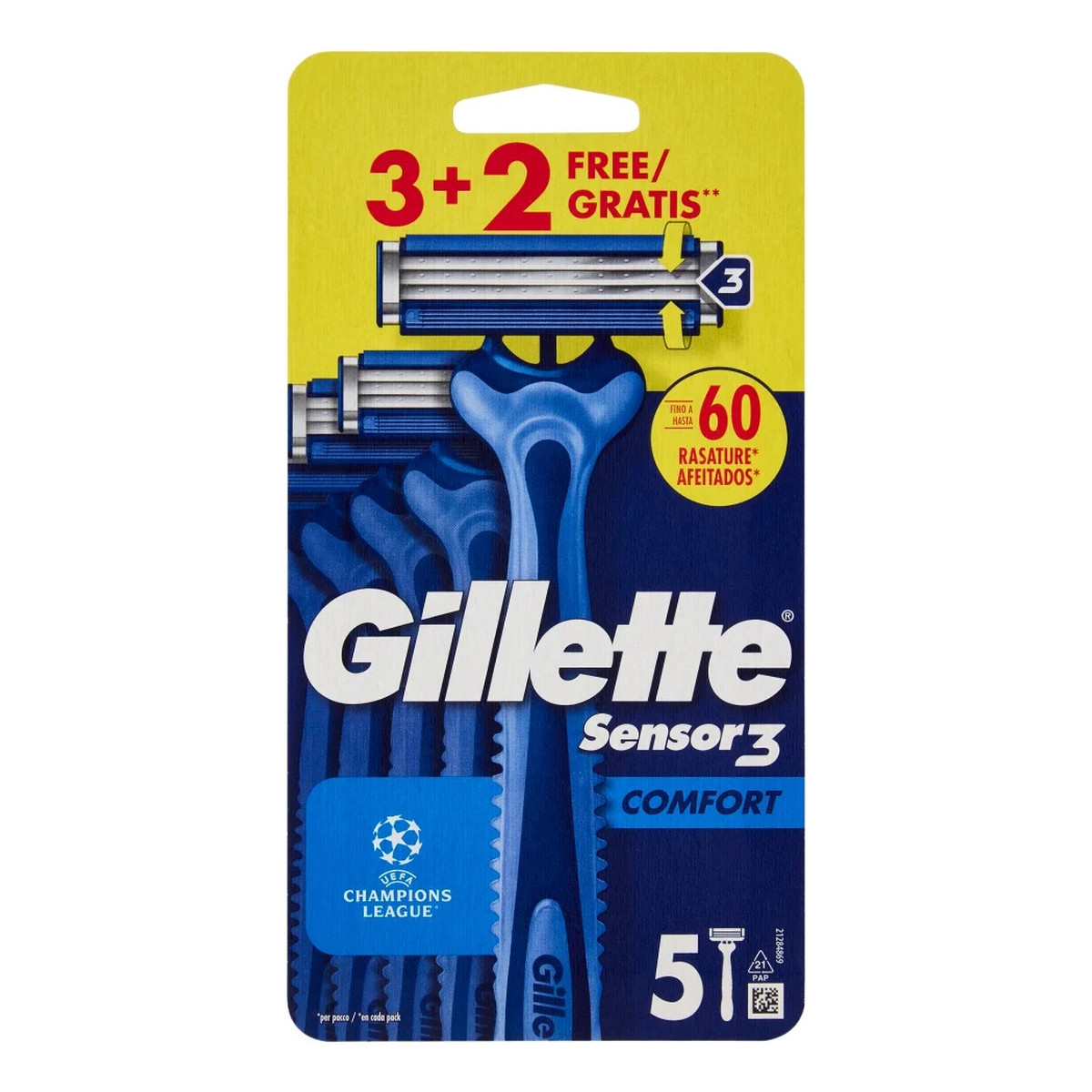 Gillette Sensor3 Comfort jednorazowe maszynki do golenia 5szt