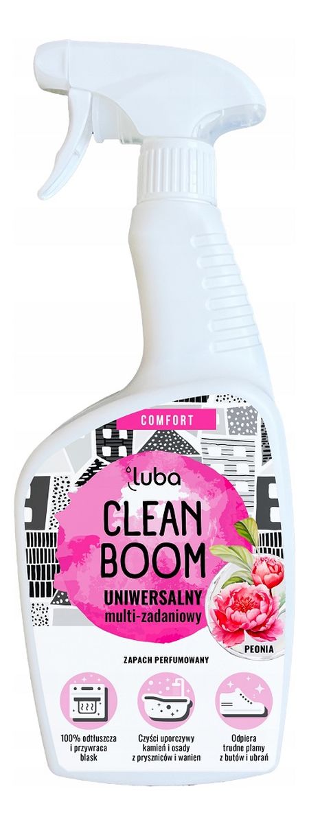 Comfort clean boom uniwersalny płyn do czyszczenia peonia