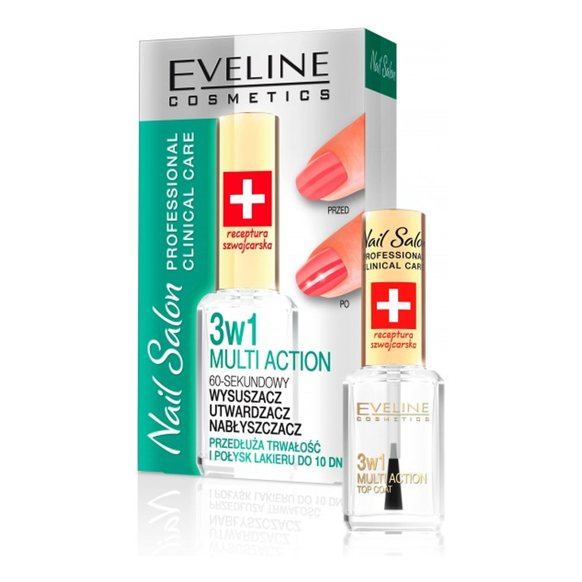 Eveline Nail Salon Professional Preparat Nabłyszczająco-Wzmacniający 3w1 12ml