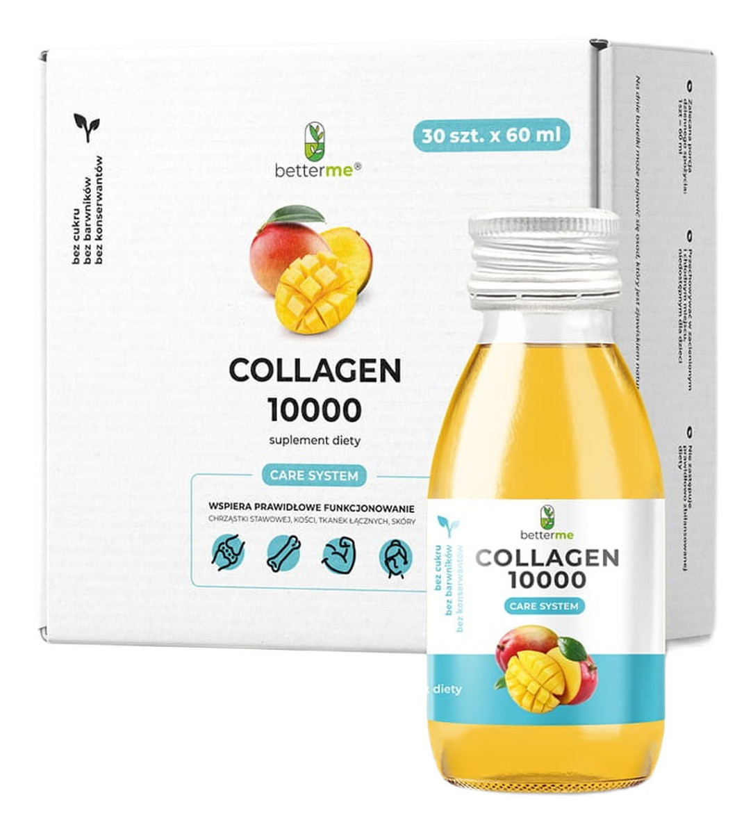 Collagen 10000 care system kolagen rybi do picia suplement diety mango 30x60ml