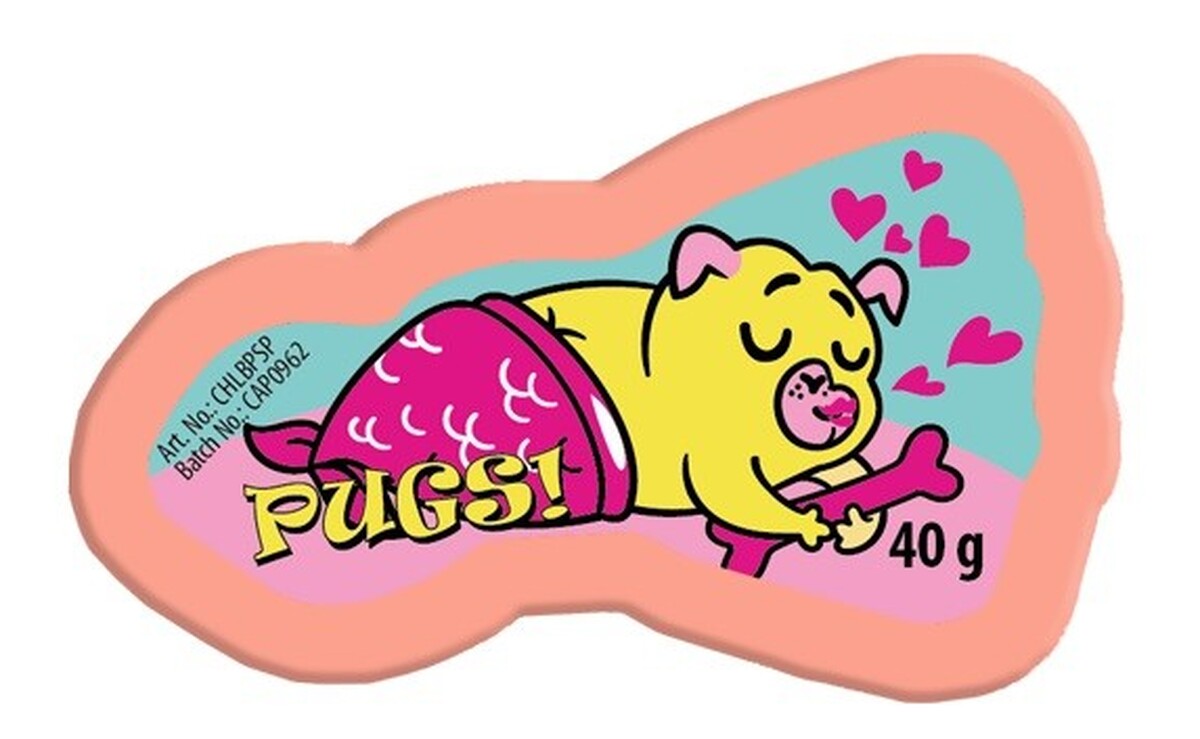 Zabawna pastylka do kąpieli mops syrenka-mandarynka