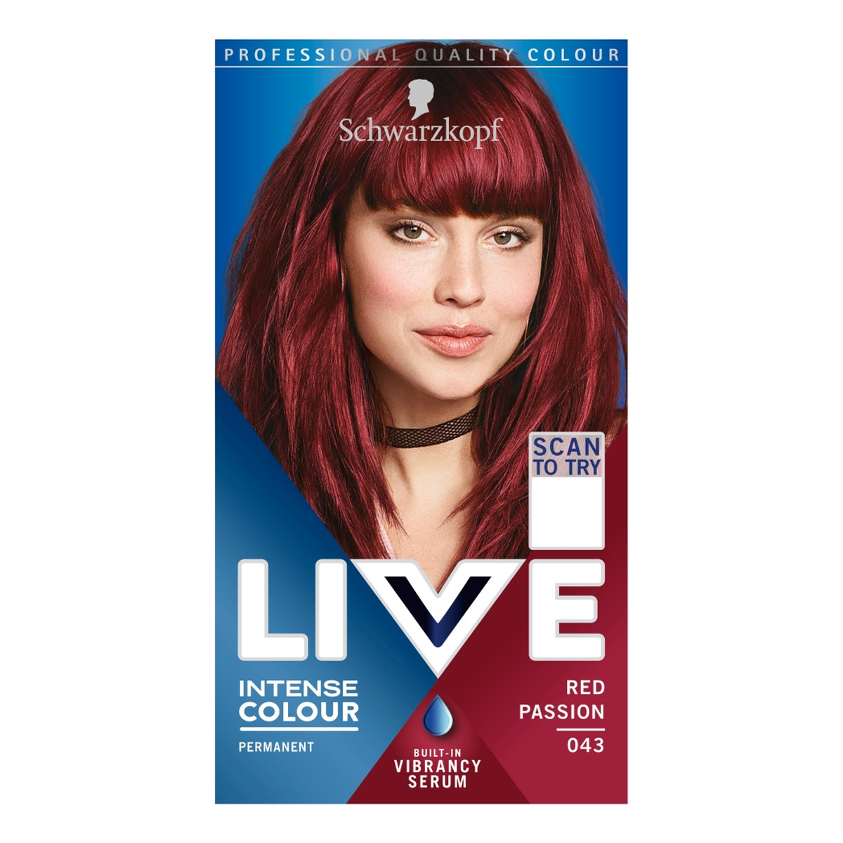 Schwarzkopf Live intense colour farba do włosów 043 red passion