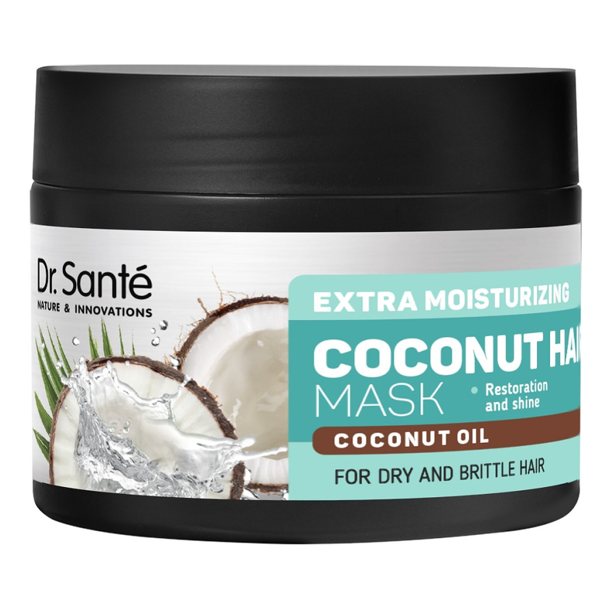 Dr. Sante Coconut hair mask ekstra nawilżająca maska z olejem kokosowym dla suchych i łamliwych włosów 300ml