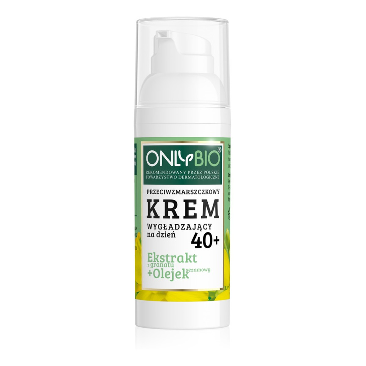 OnlyBio Krem 40+ do twarzy na dzień ekstrakt z granatu olejek sezamowy 50ml
