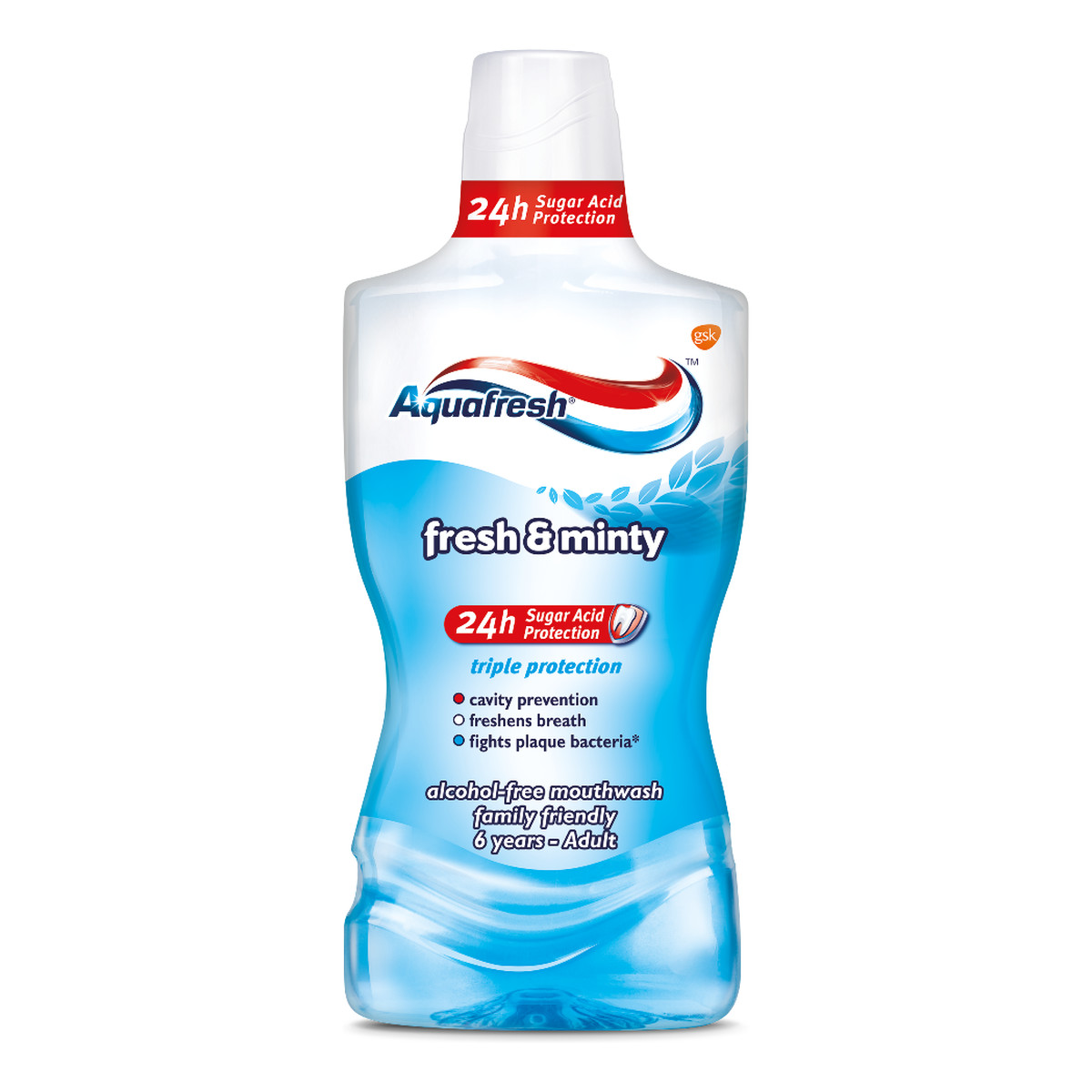 Aquafresh Fresh and minty mouthwash płyn do płukania jamy ustnej 500ml