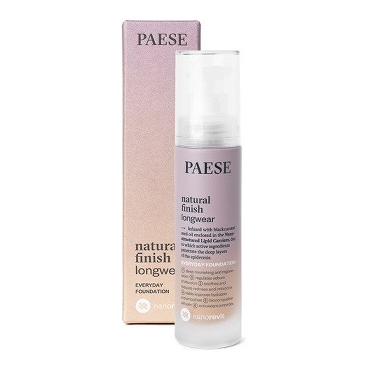 Paese Nanorevit Długotrwały Podkład O Naturalnym Wykończeniu 35ml