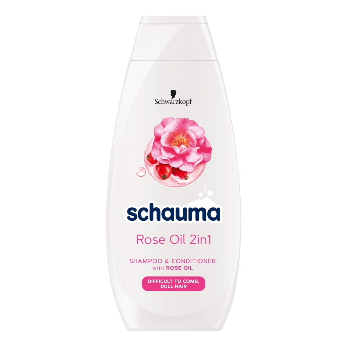 Schauma Rose oil 2in1 szampon i odżywka ułatwiająca rozczesywanie do włosów splątanych i matowych 400ml