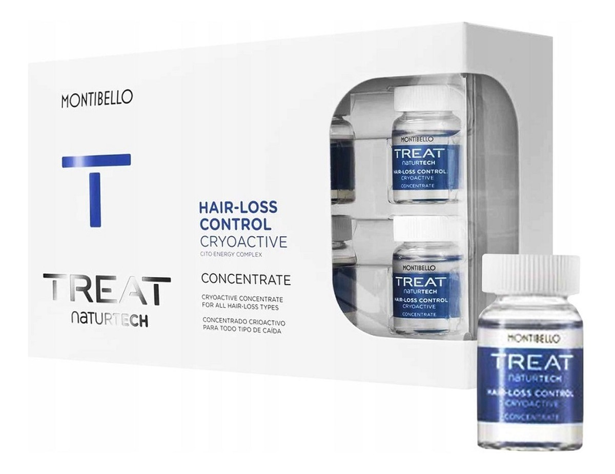 Treat naturtech hair-loss control cryoactive concentrate krioaktywny koncentrat przeciw wypadaniu włosów 10x7ml