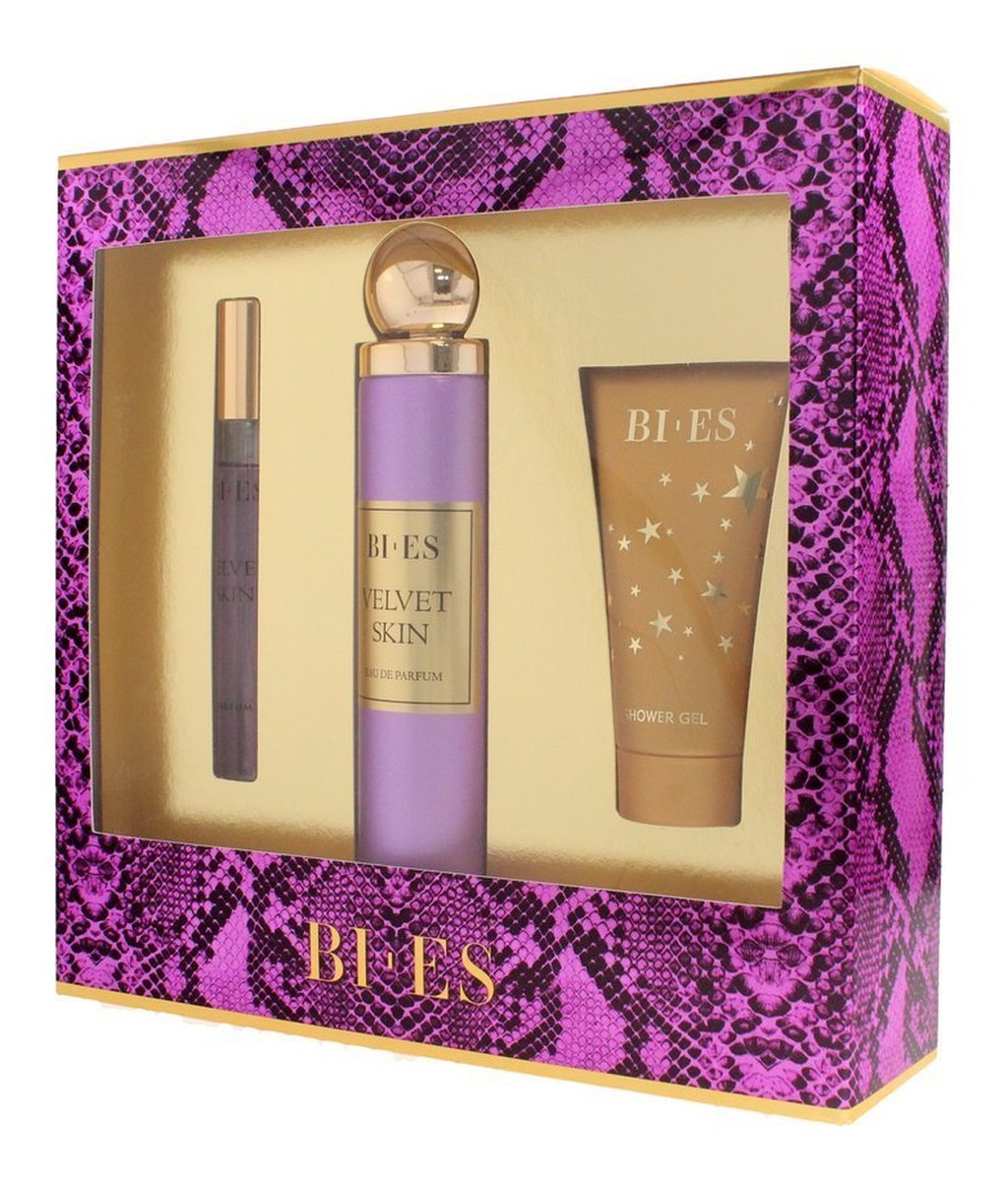 Velvet Skin Komplet (woda perf.100ml+parfum 12ml+żel pod prysznic 50ml)