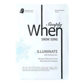 Snow song illuminate sheet mask rozjaśniająca maska do twarzy