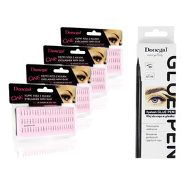 Kępki sztucznych rzęs One (4464) x4 + Klej w pisaku