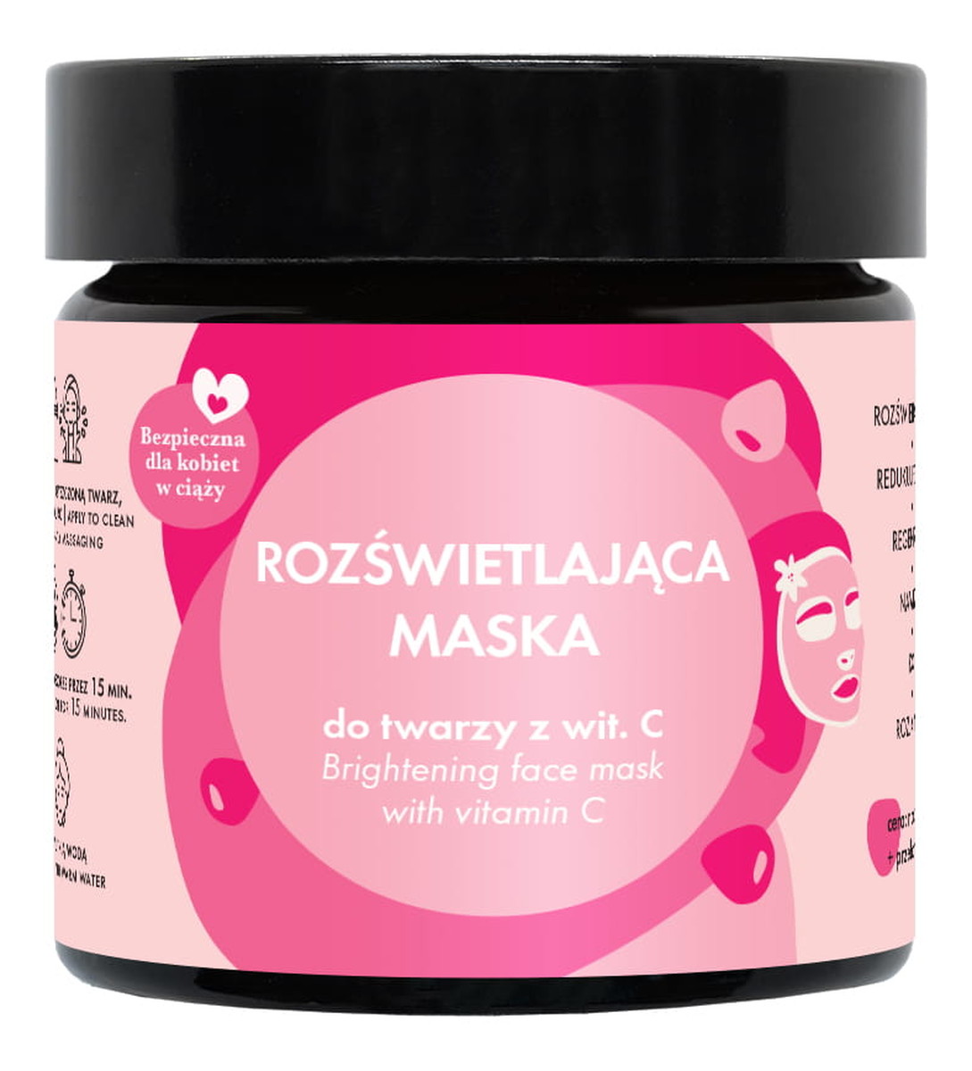 Rozświetlająca maska do twarzy z witaminą C