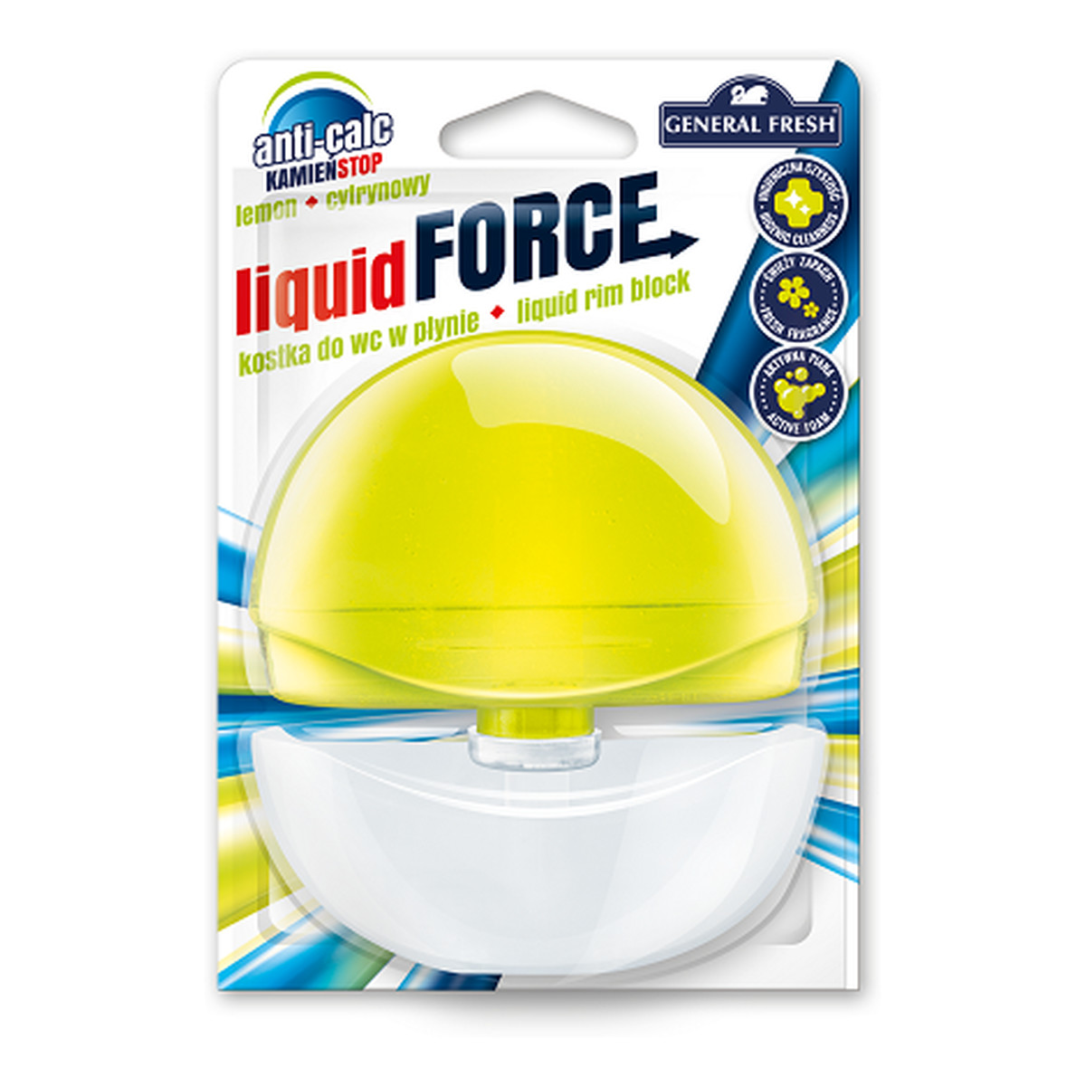 General Fresh Liquid Force kostka do WC w płynie Cytryna 55ml