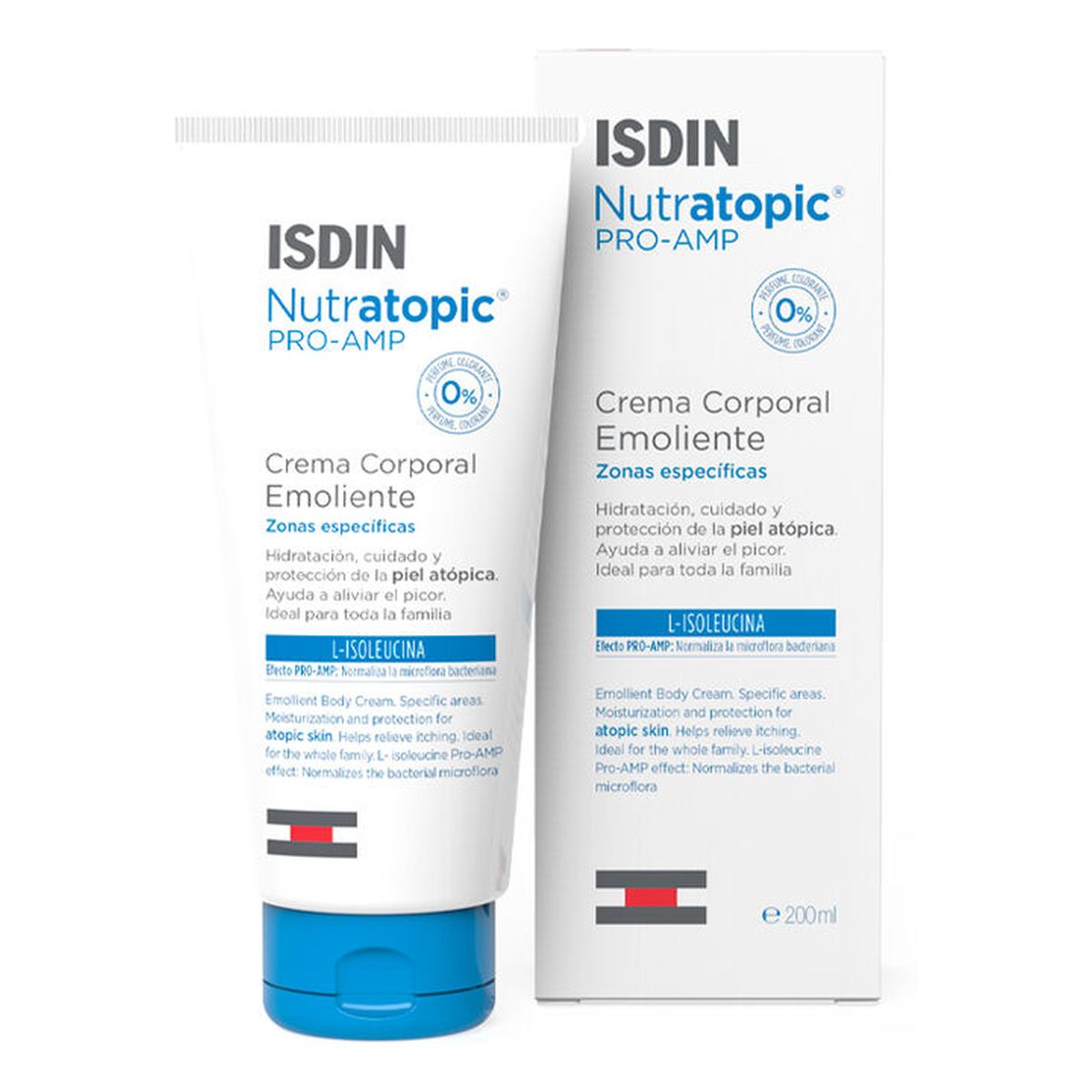 Isdin Nutratopic Pro-AMP Emollient Cream Atopic Skin zmiękczający Krem do ciała dla skóry atopowej 200ml