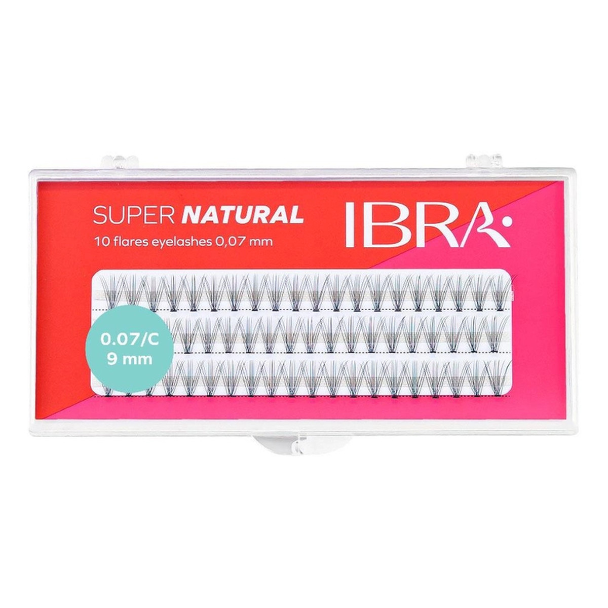 Ibra Kępki rzęs SUPER NATURAL 0.07-C-9 mm 1op.