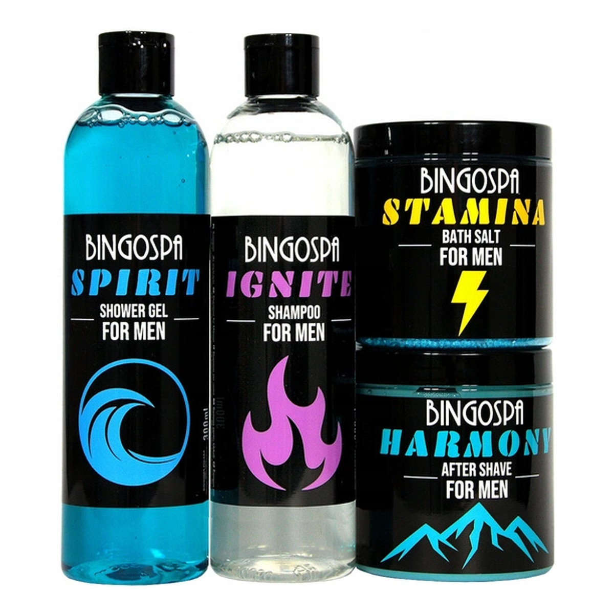 BINGOSPA Duży prezent dla faceta ( sól, szampon, żel po goleniu, pod prysznic ) 1150 ml 1150ml