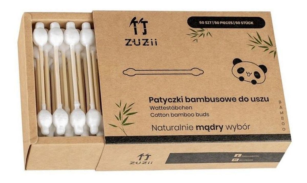 Bambusowe patyczki kosmetyczne dla dzieci i niemowląt 50 szt