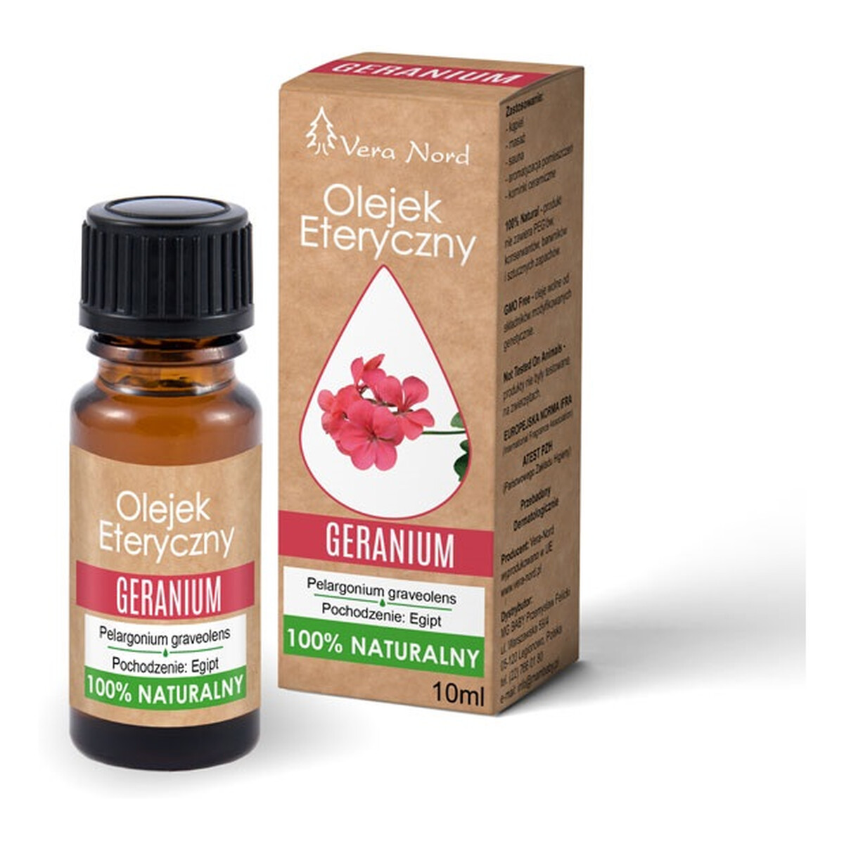 Vera Nord Naturalny Olejek eteryczny geranium 10ml