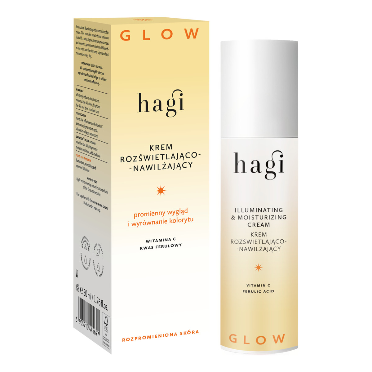 Hagi Glow krem rozświetlająco-nawilżający na dzień 50ml