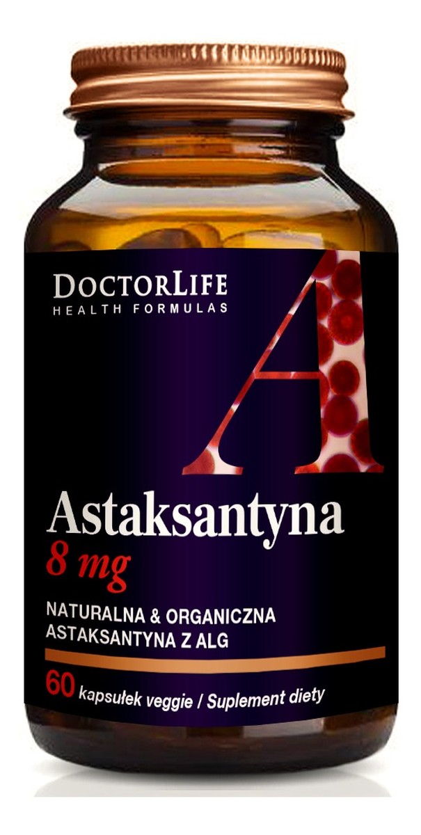 Astaxanthin 8mg naturalna astaksantyna suplement diety 60 kapsułek