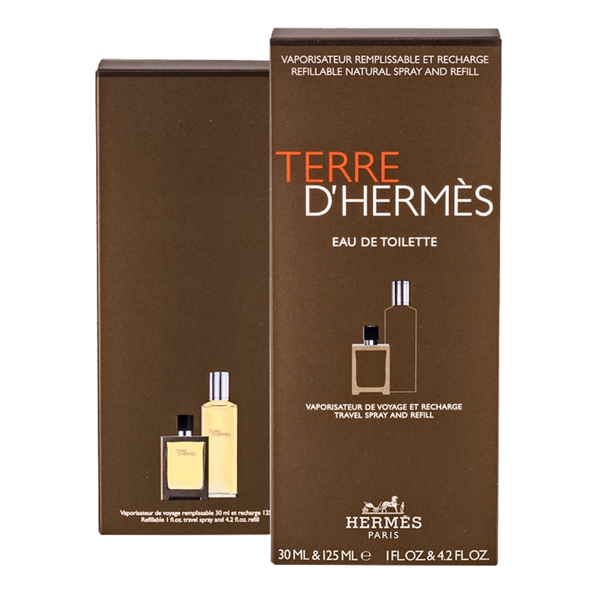 Hermes Terre D'Hermes Zestaw woda toaletowa refillable spray 30ml + woda toaletowa refill 125ml