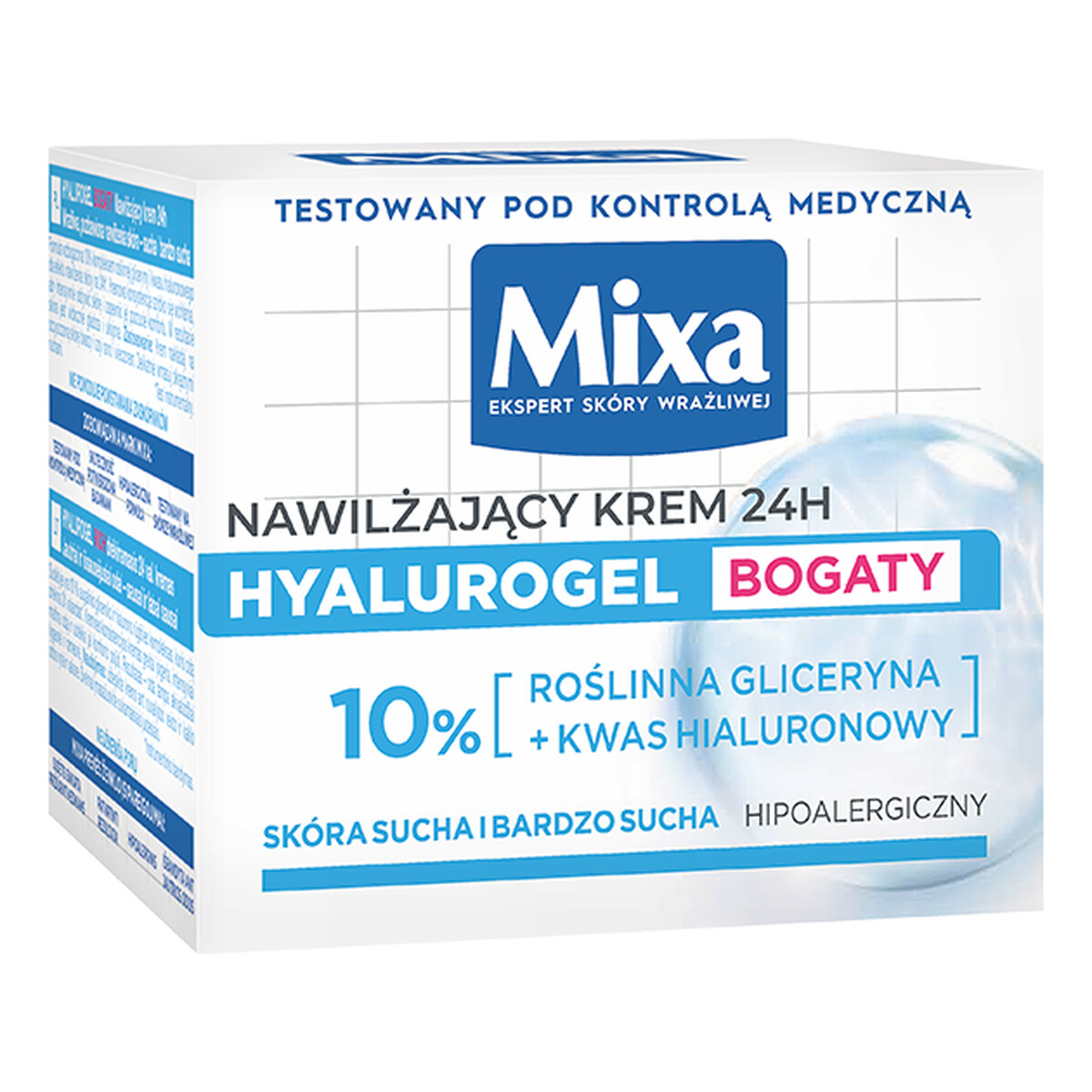 Mixa Hyalurogel Bogaty krem intensywnie nawilżający skóra wrażliwa odwodniona 50ml