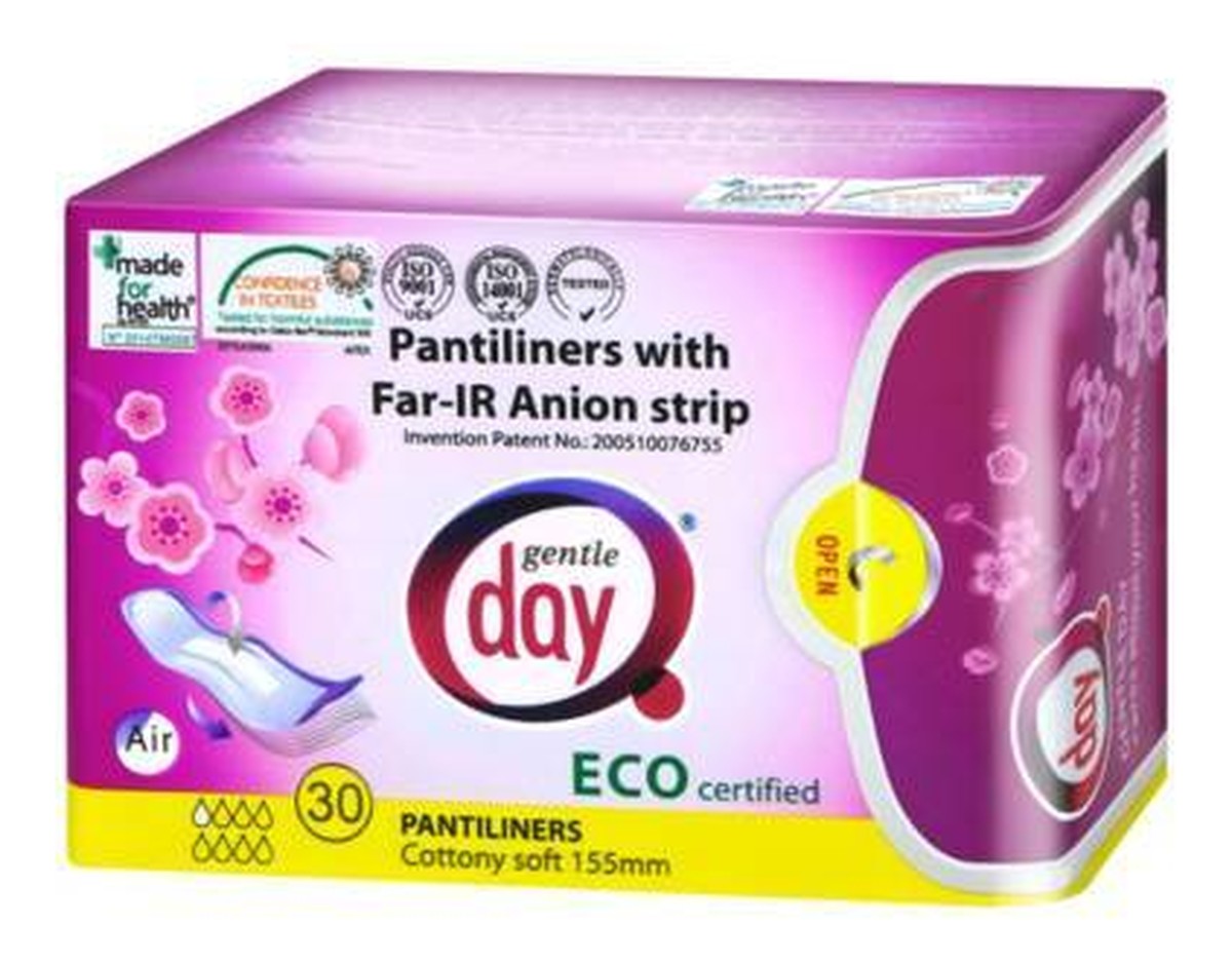 Pantiliners With Far-IR Anion Strip wkładki higieniczne z paskiem anionowym eco 30szt