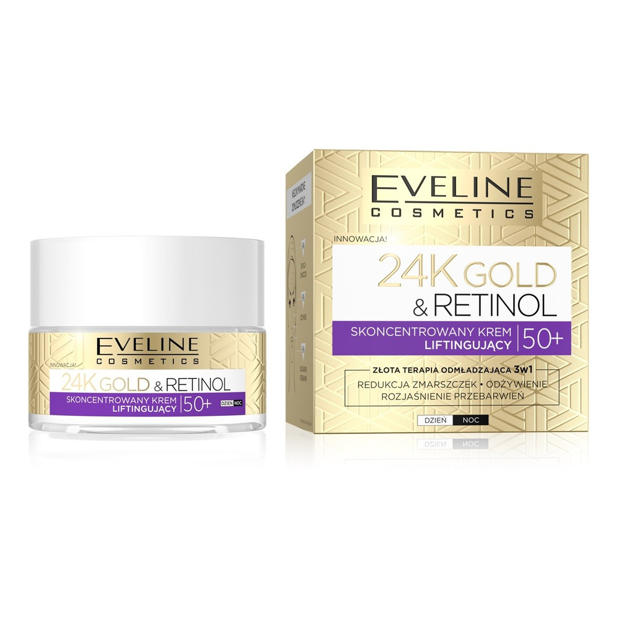 Eveline 24K Gold&Retinol Krem Do Twarzy Liftingujący 50+ 50ml