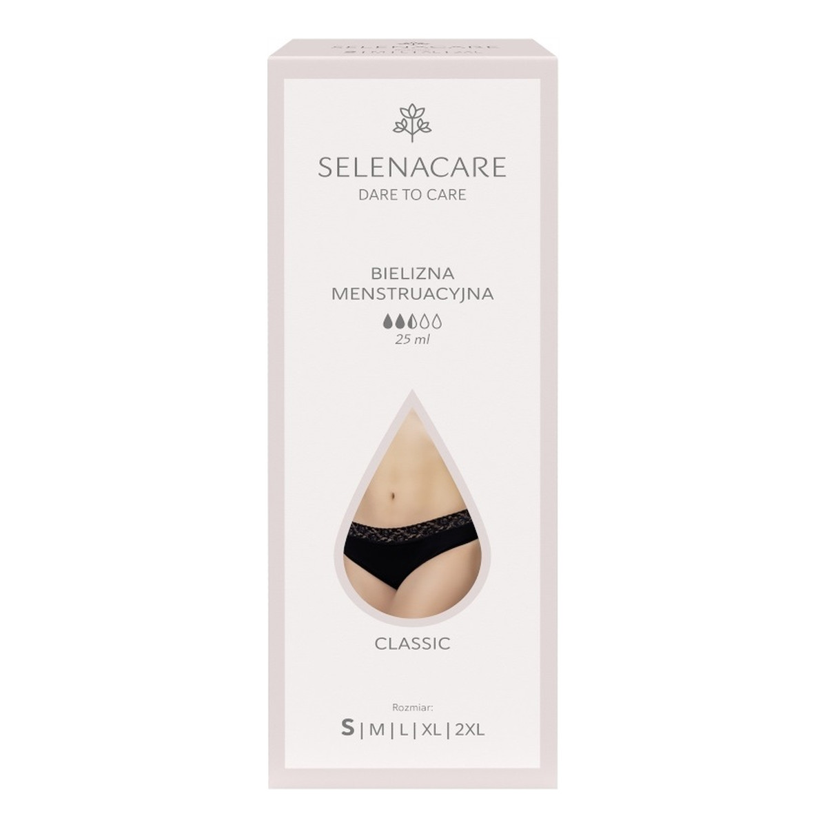 Selenacare Classic bielizna menstruacyjna czarna s 25ml