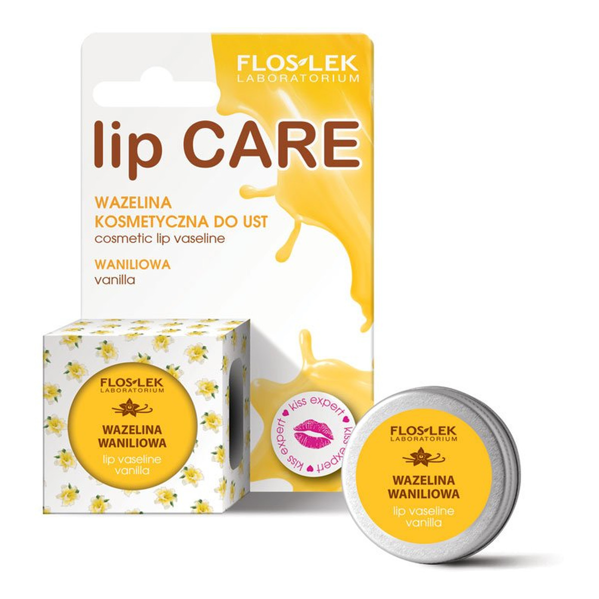 FlosLek Lip Care Labolatorium Wazelina Do Ust Wanilia 15ml